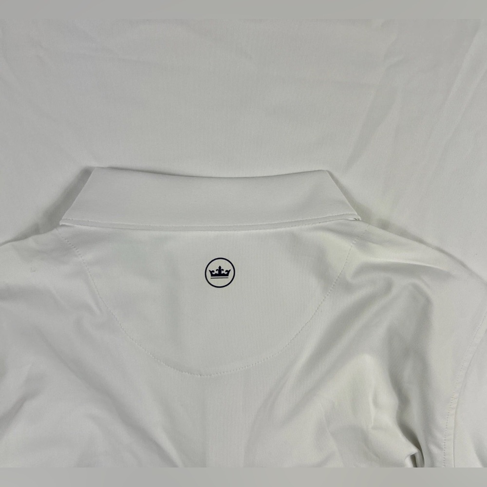 Peter Millar Women Golf Shirt Polo Chest Logo Large White Polyester BLEMISH - Picture 4 of 5